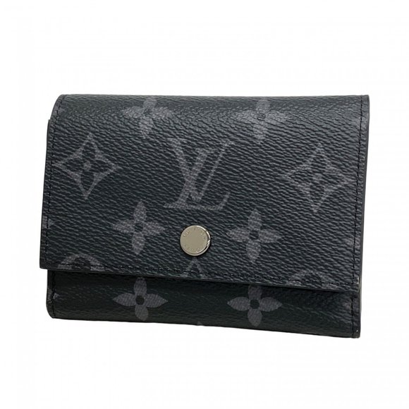 Louis Vuitton Monogram Eclipse Victor Wallet M12598 Black Men's Tri-fold - Picture 1 of 6